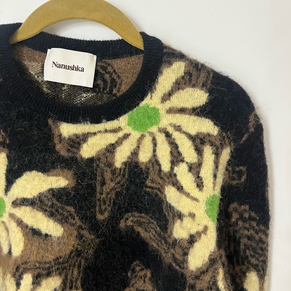 Nanushka Floral Wool Sweater - Sz M - Picture 2 of 4